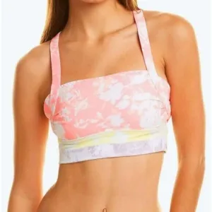 𝐹𝑟𝑒𝑒 𝑃𝑒𝑜𝑝𝑙𝑒 | Bright Pink Tie-Dye Sports Bra - Small