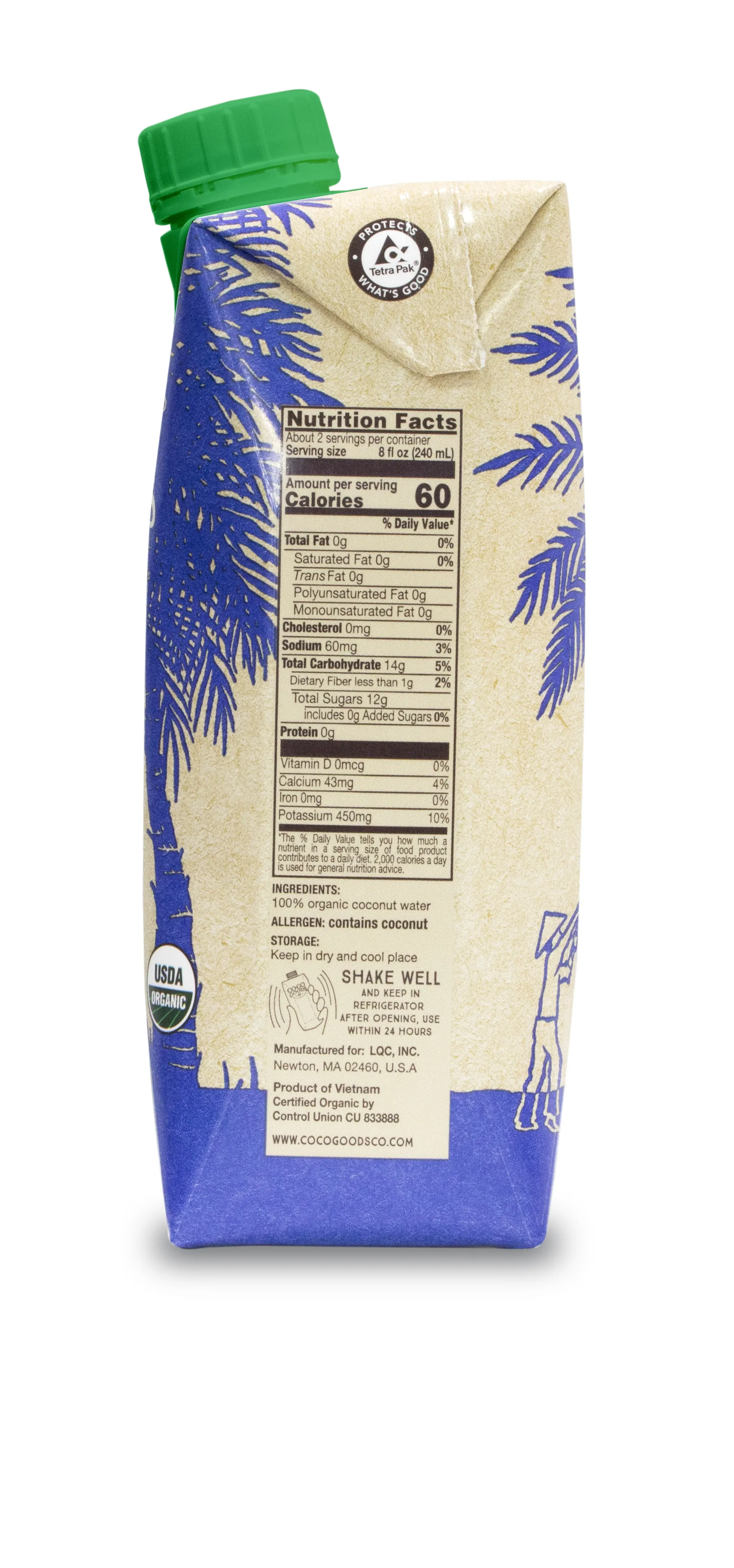 100% Organic Coconut Water 16.9 fl. oz, 12 pack