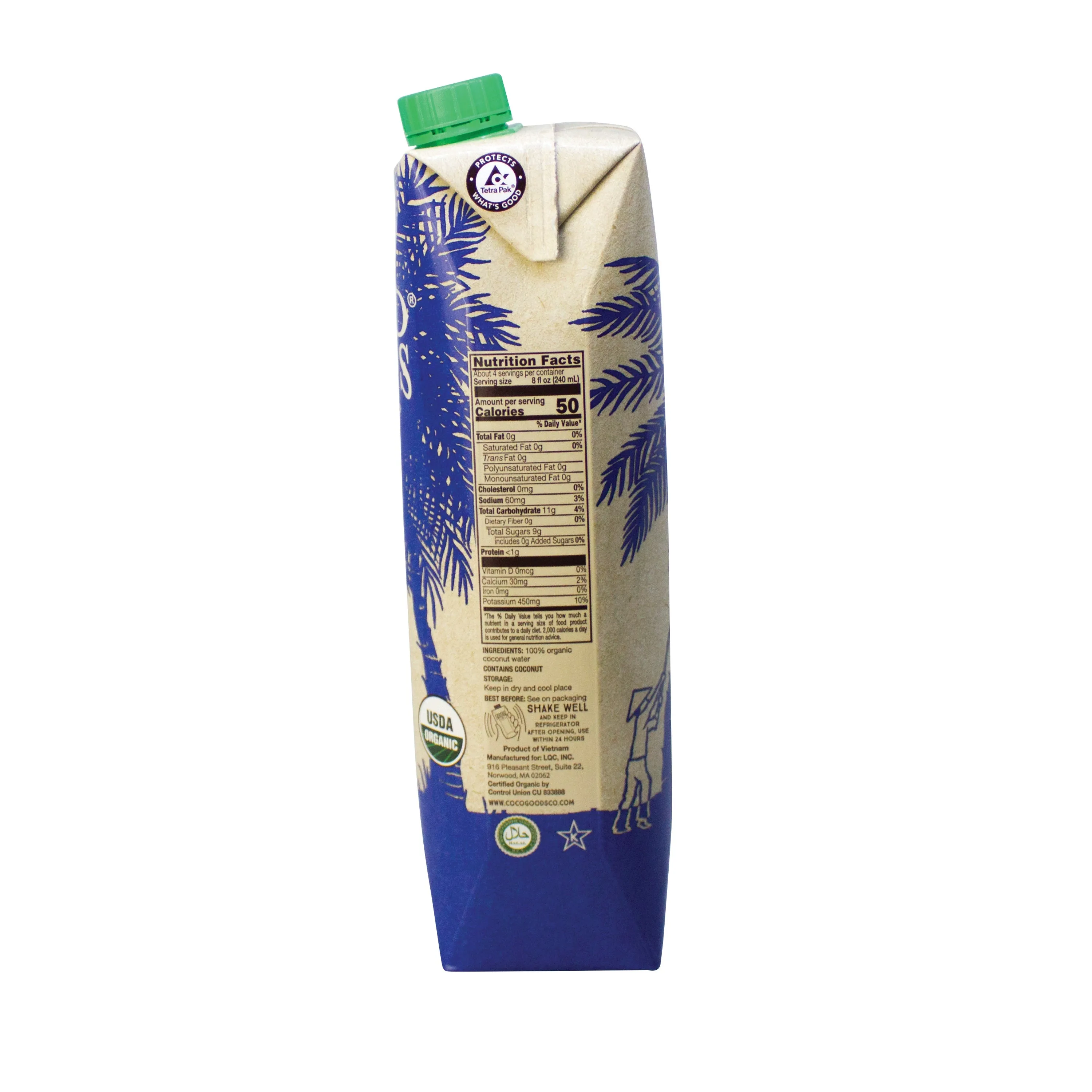 100% Organic Coconut Water 33.8 fl. oz, 6 pack