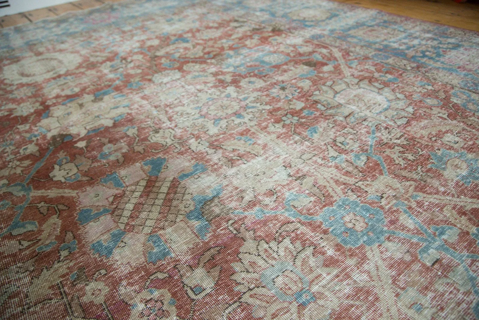 11x14 Vintage Distressed Tabriz Carpet