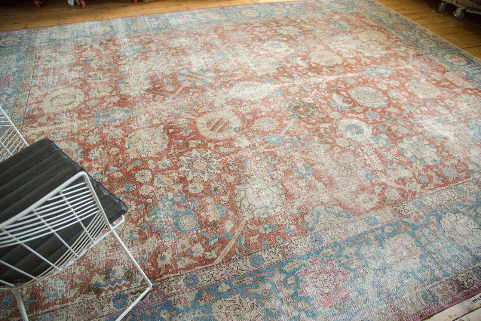 11x14 Vintage Distressed Tabriz Carpet