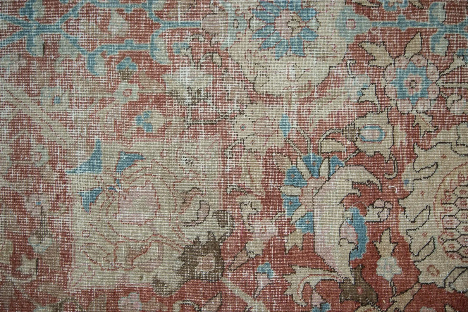 11x14 Vintage Distressed Tabriz Carpet