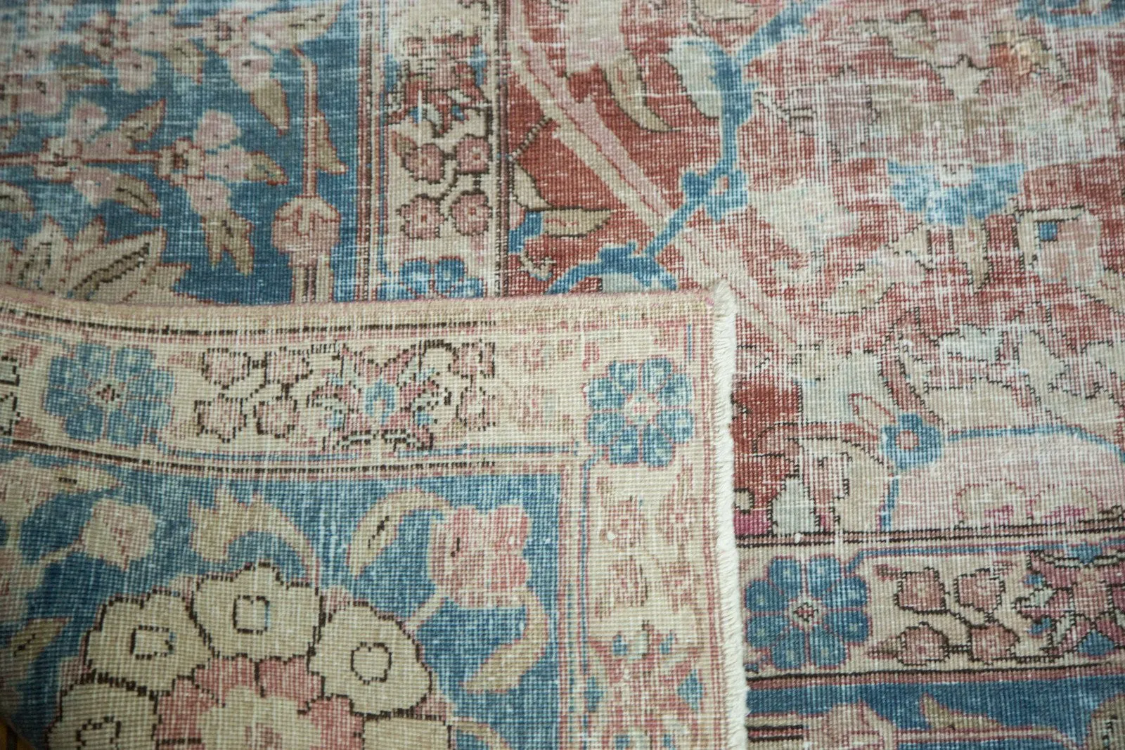 11x14 Vintage Distressed Tabriz Carpet
