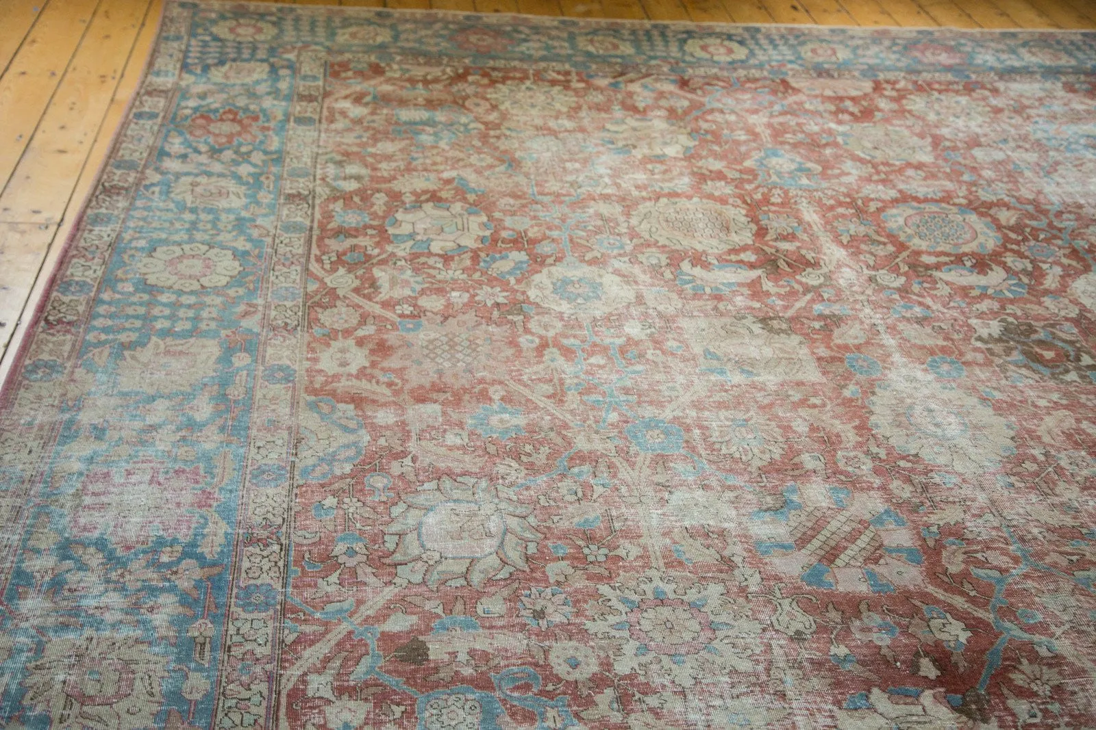 11x14 Vintage Distressed Tabriz Carpet