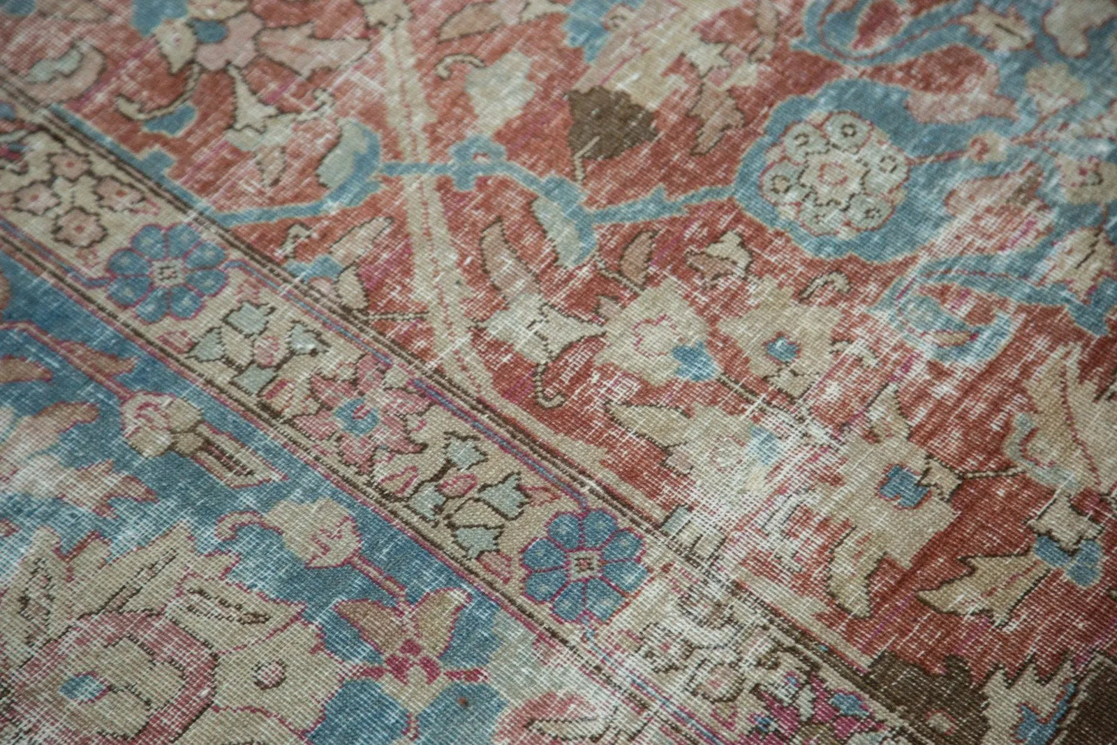 11x14 Vintage Distressed Tabriz Carpet