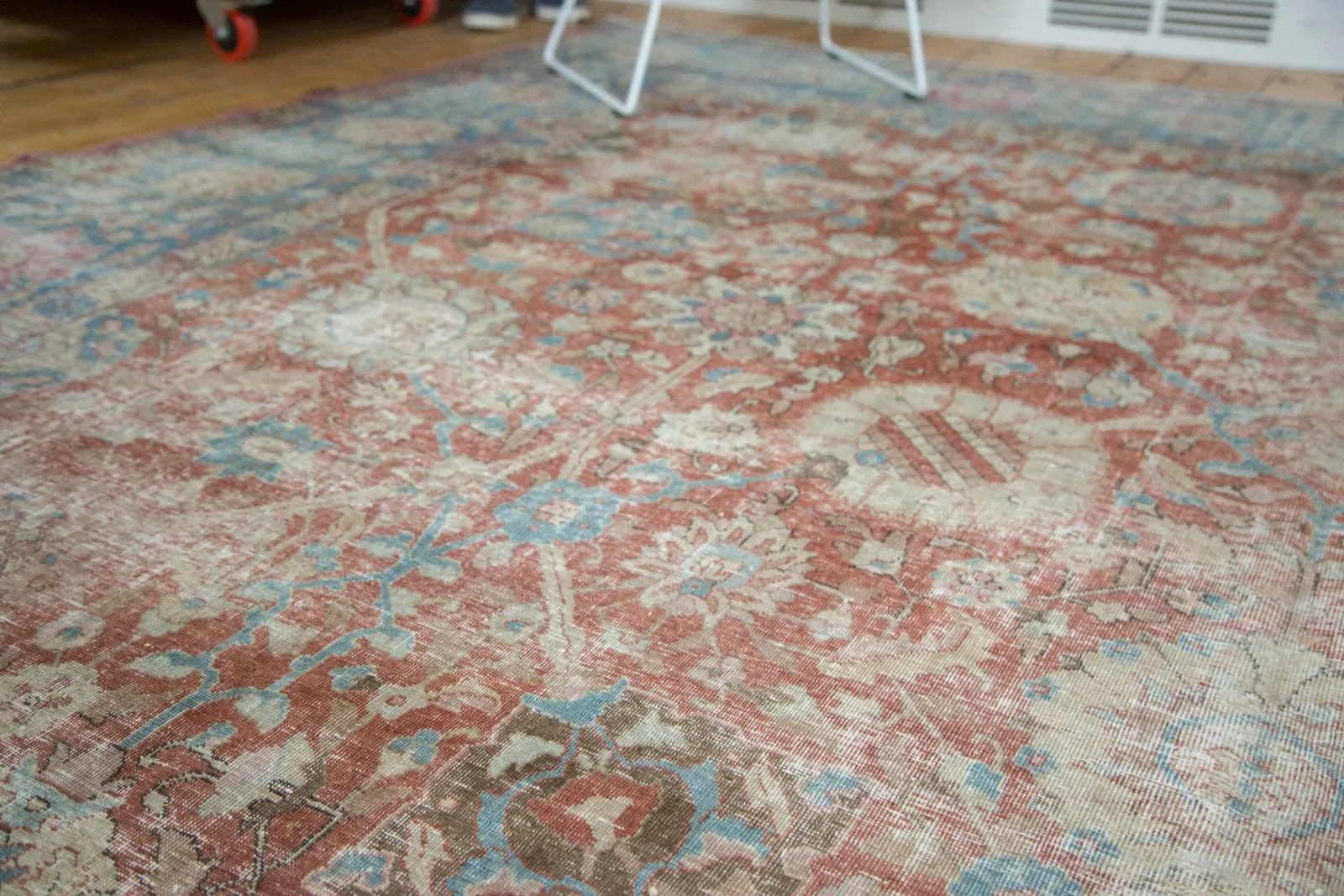11x14 Vintage Distressed Tabriz Carpet