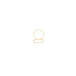 14K Gold-Filled Box Cut Hoop Women Earrings 4 mm Thick 25-80 mm