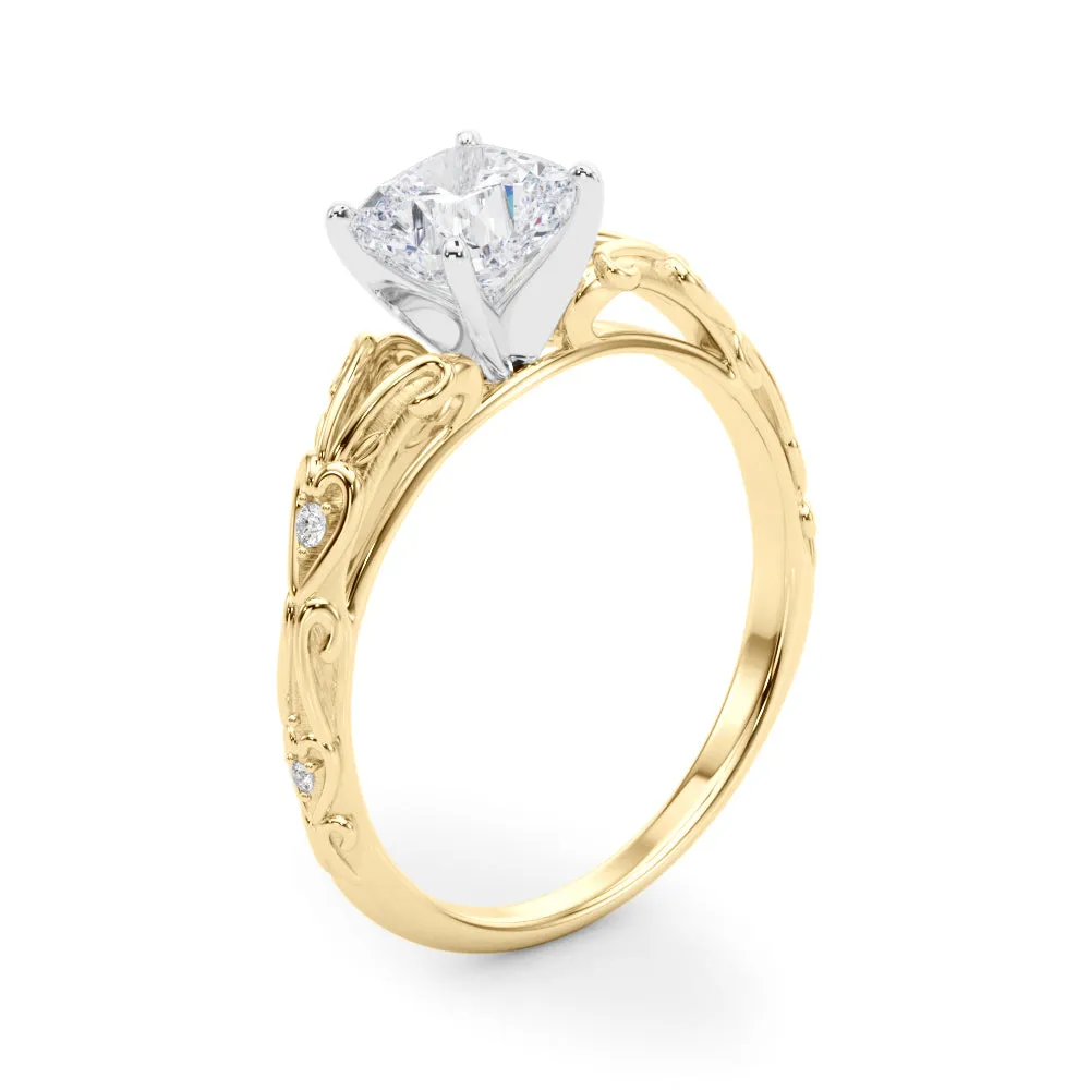14K Vintage Style Engagement Ring