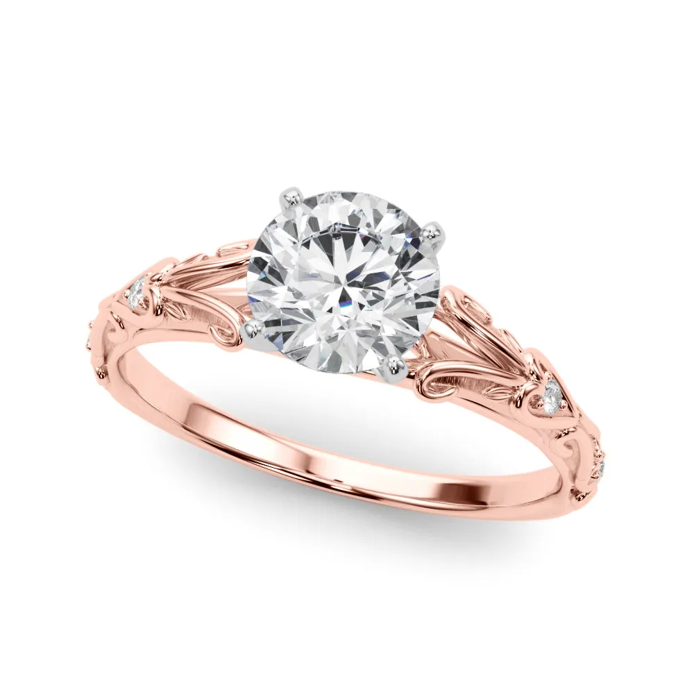 14K Vintage Style Engagement Ring