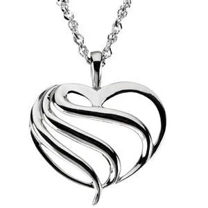 14k Yellow Gold Fashion Heart Pendant
