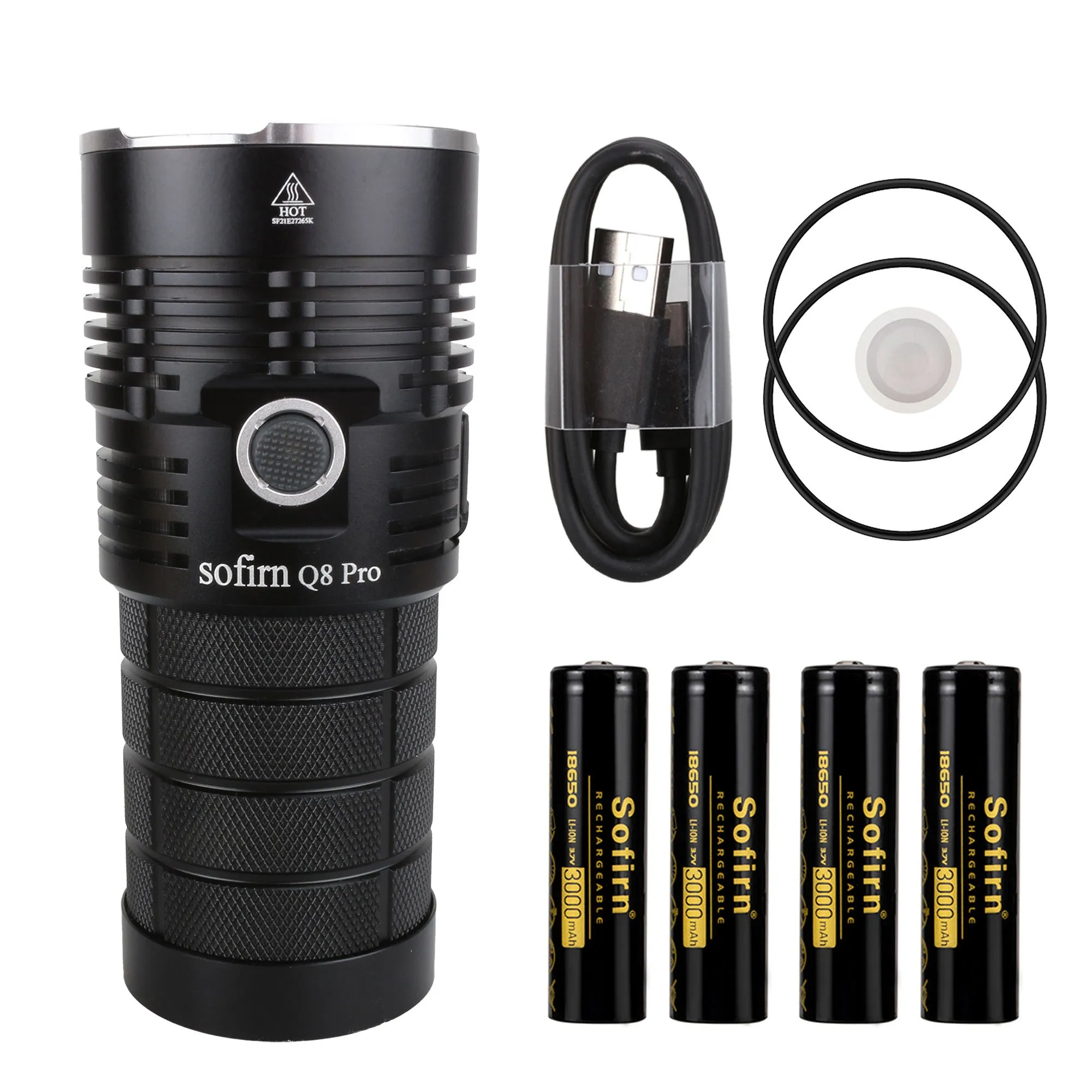 18650C Port Direct Charge, Strong Flashlight