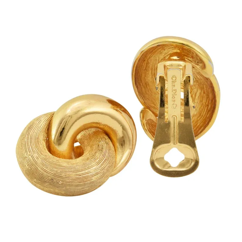 1960s Christian Dior Vintage GP Infinity Clip Earrings