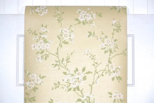 1960s Floral Vintage Wallpaper