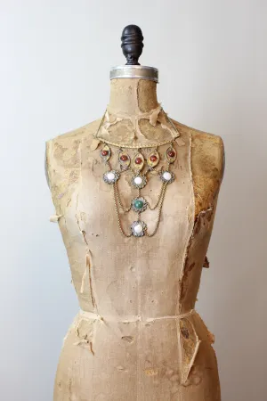 1970s EGYPTIAN gold bib CHOKER MASSIVE necklace | new spring summer