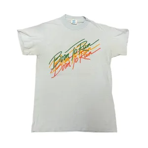 1980s Adidas "Born to Run" Vintage Single Stitch Graphic T-Shirt Made in USA