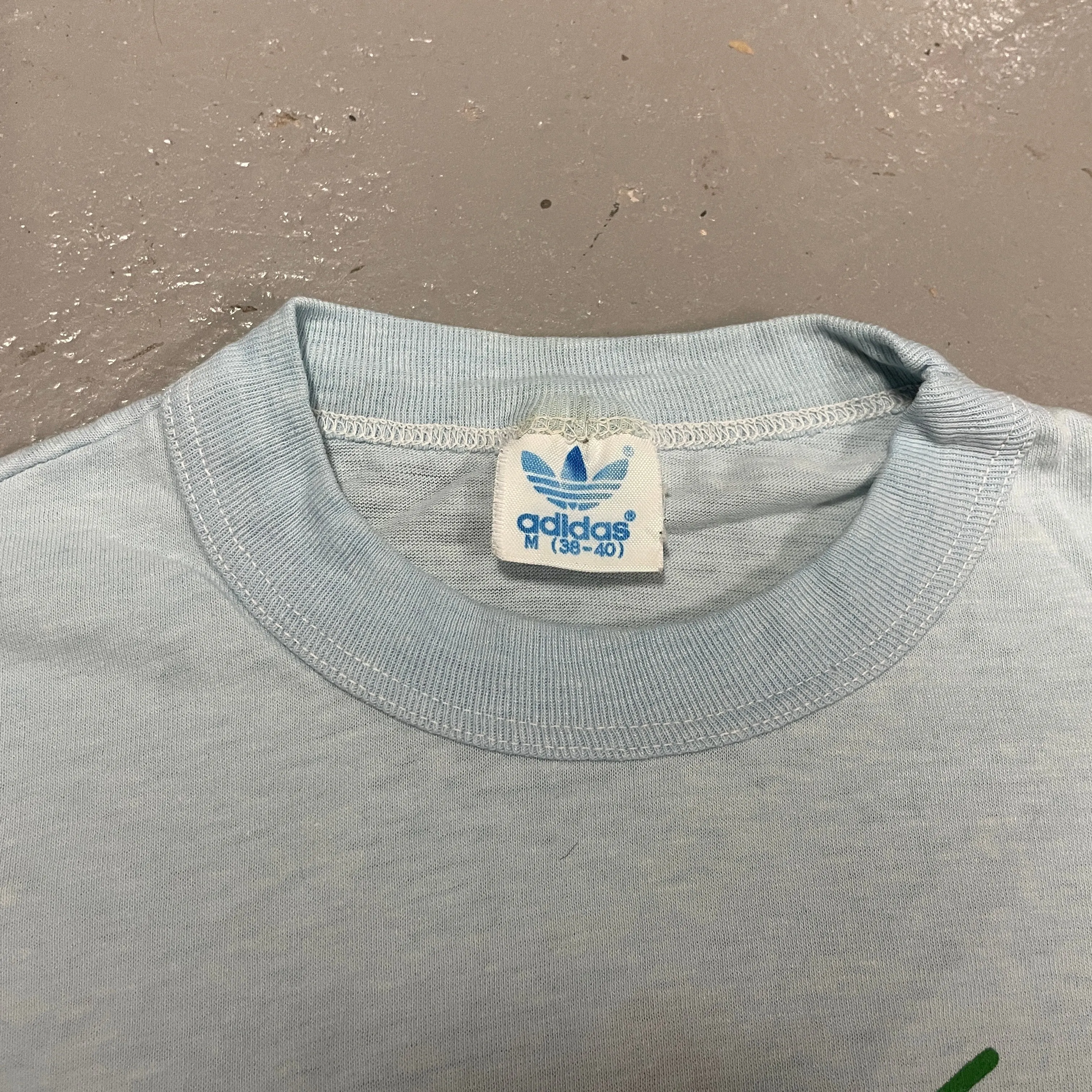 1980s Adidas "Born to Run" Vintage Single Stitch Graphic T-Shirt Made in USA