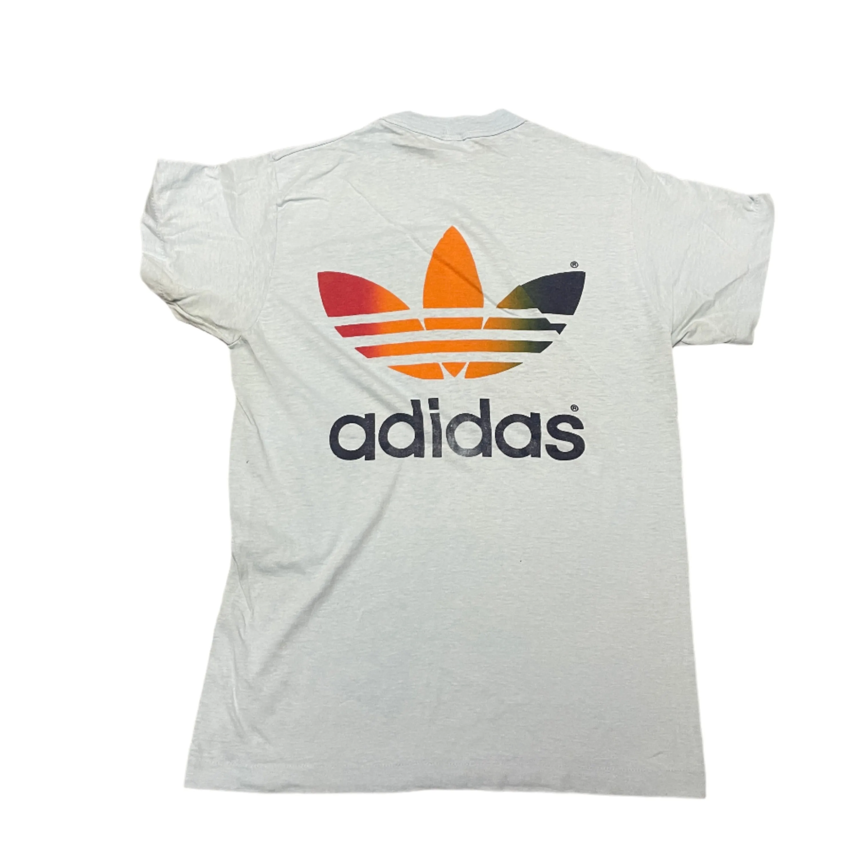 1980s Adidas "Born to Run" Vintage Single Stitch Graphic T-Shirt Made in USA