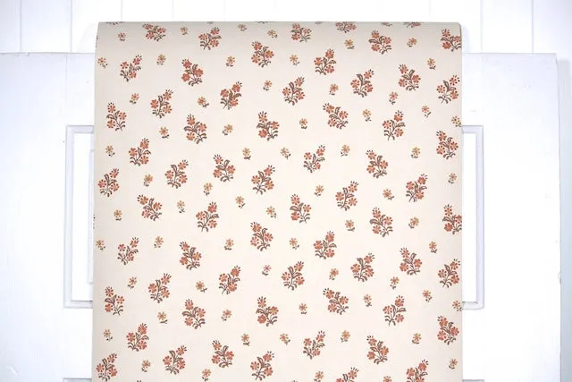 1980s Floral Vintage Wallpaper