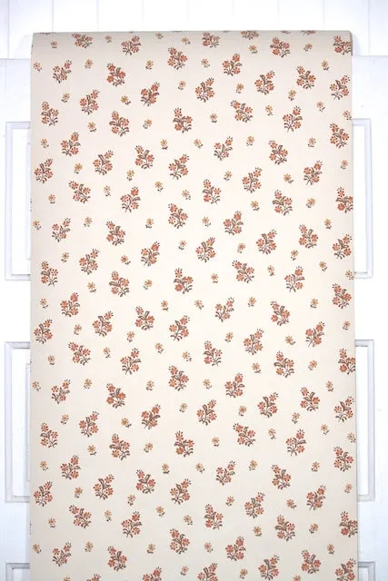 1980s Floral Vintage Wallpaper