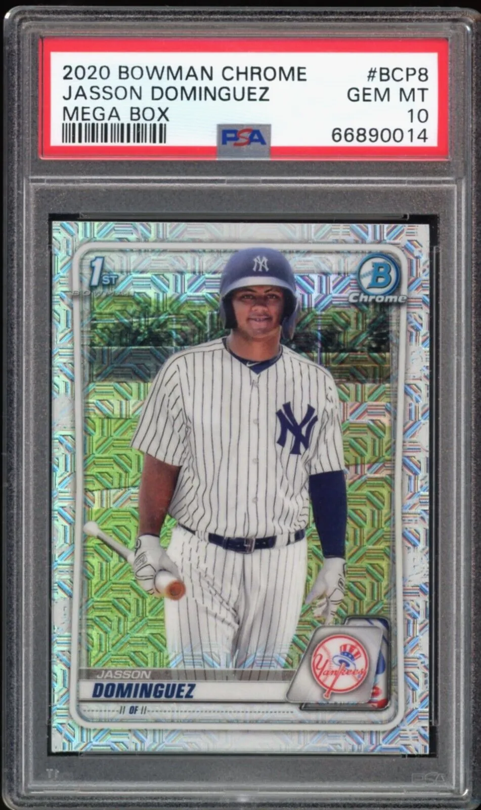 2020 Bowman Chrome Mega #BCP8 Jasson Dominguez Rookie RC Yankees PSA 10 GEM MINT