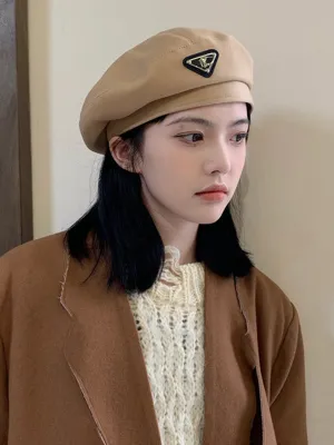 3 Colors Vintage Solid Color Woolen Beret Hat