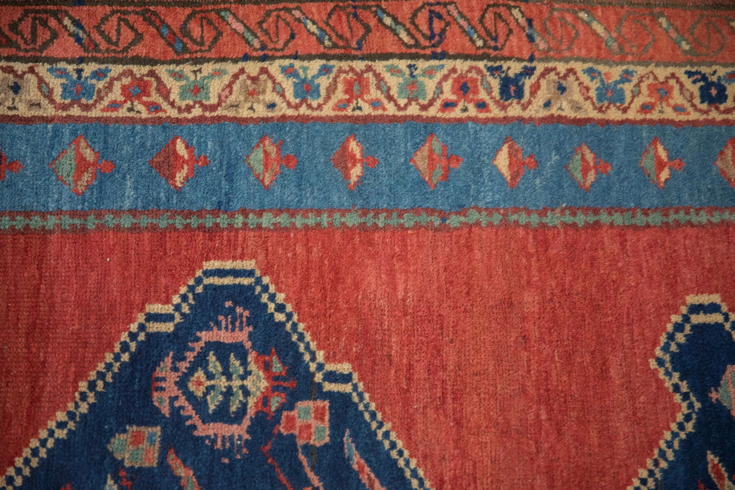 3.5x10 Antique Bakshaish Rug Runner