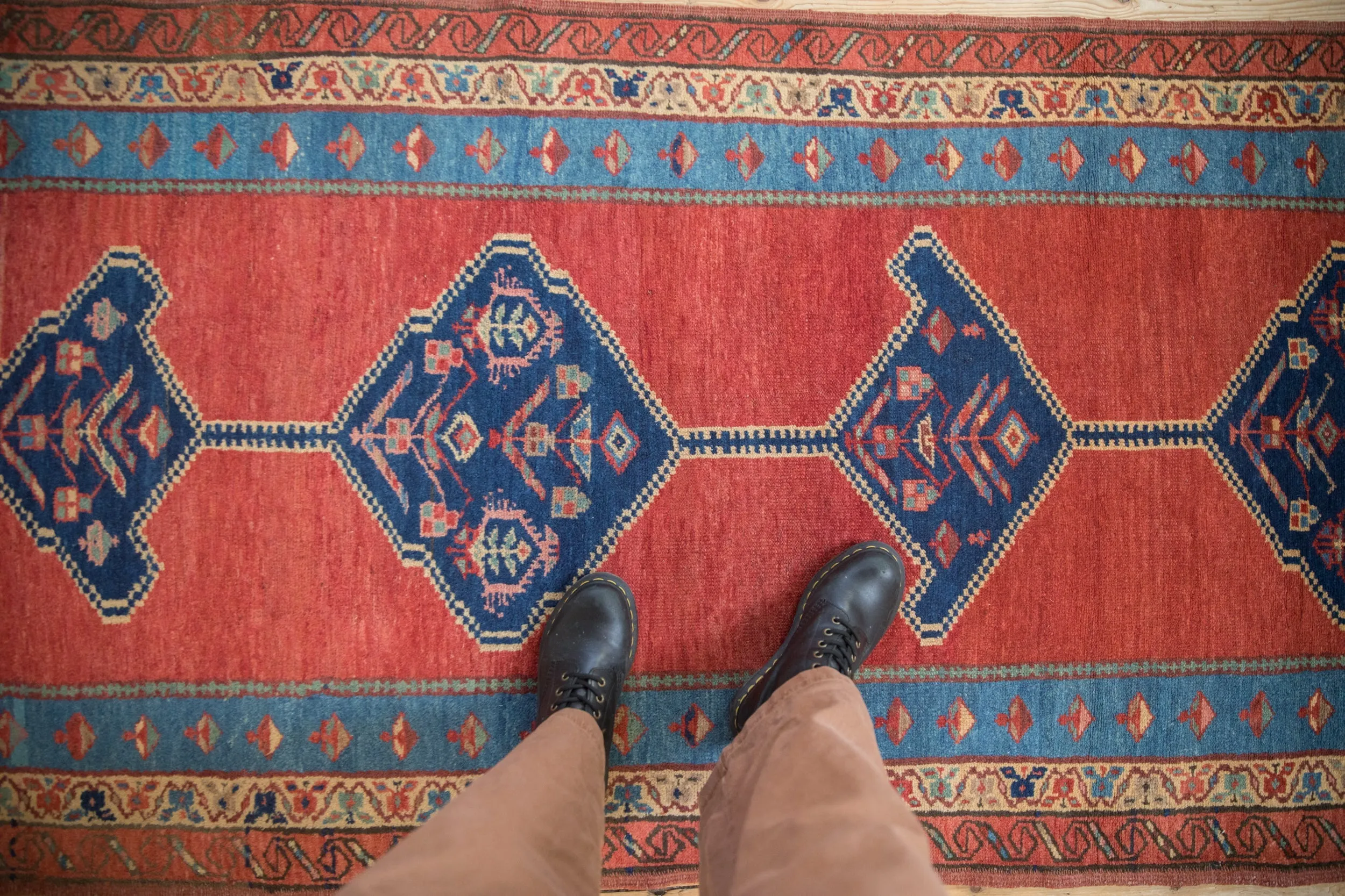 3.5x10 Antique Bakshaish Rug Runner