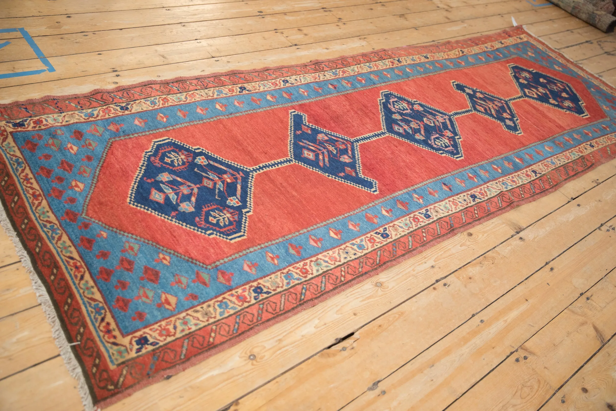 3.5x10 Antique Bakshaish Rug Runner