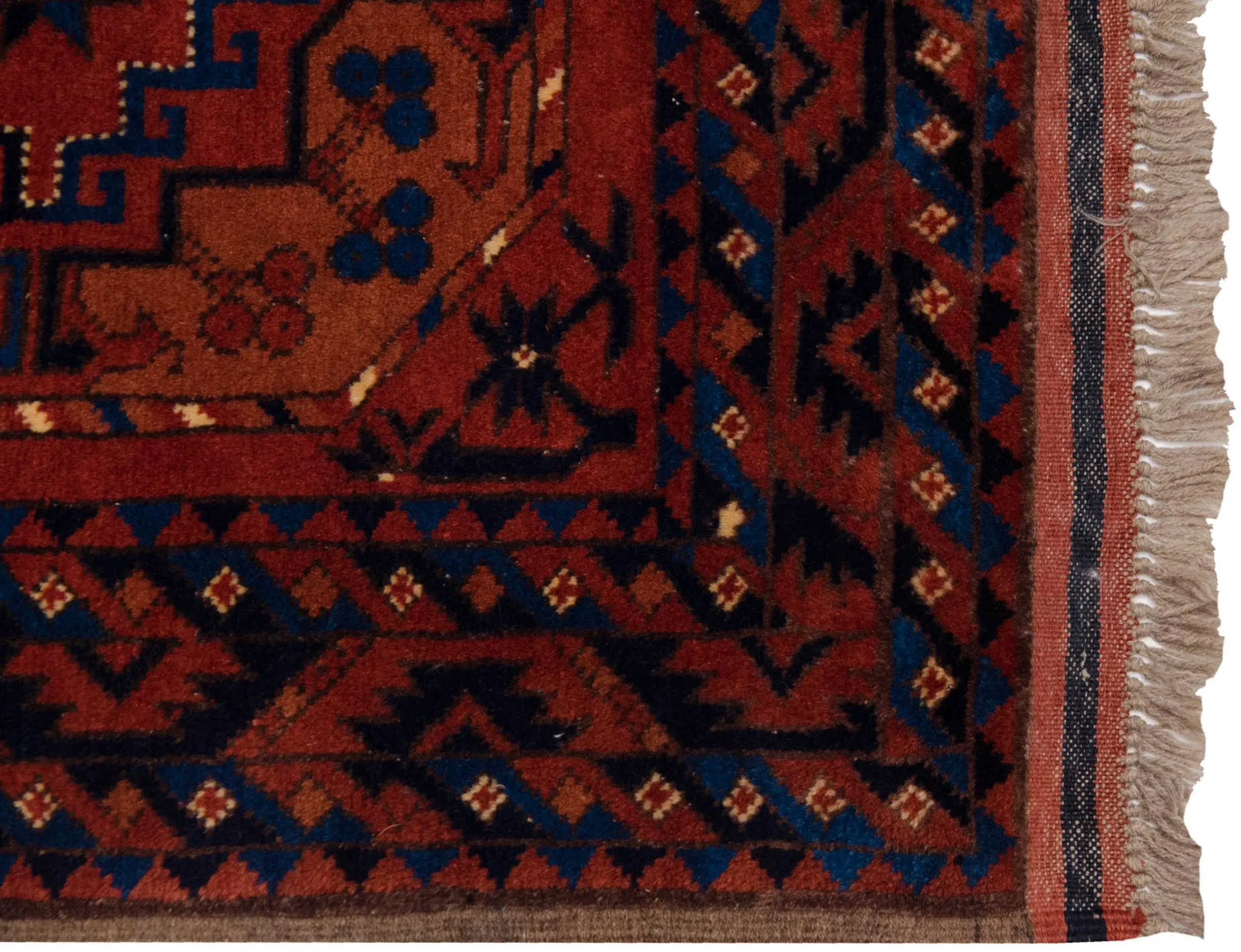 3.5x5 Vintage Pakistani Ersari Design Rug