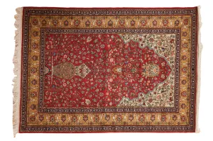4.5x6.5 Vintage Romanian Hereke Design Rug