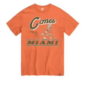 '47 Brand Miami Hurricanes Orange Sebastian T-Shirt