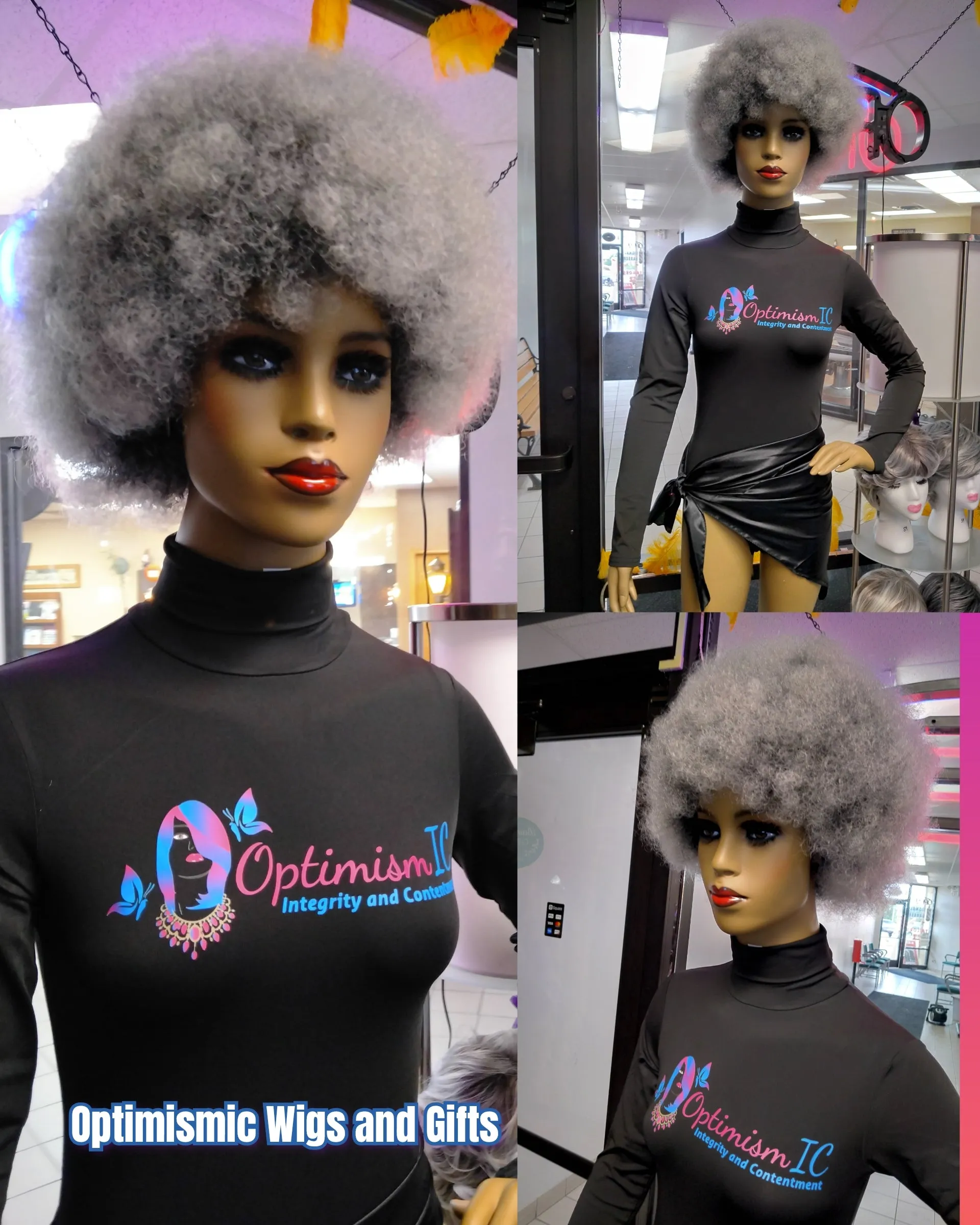 $59 Chayne Gray Synthetic glueless Afro Wigs Optimismic Wigs and Gifts