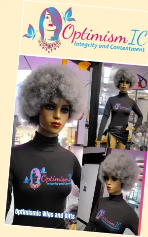 $59 Chayne Gray Synthetic glueless Afro Wigs Optimismic Wigs and Gifts