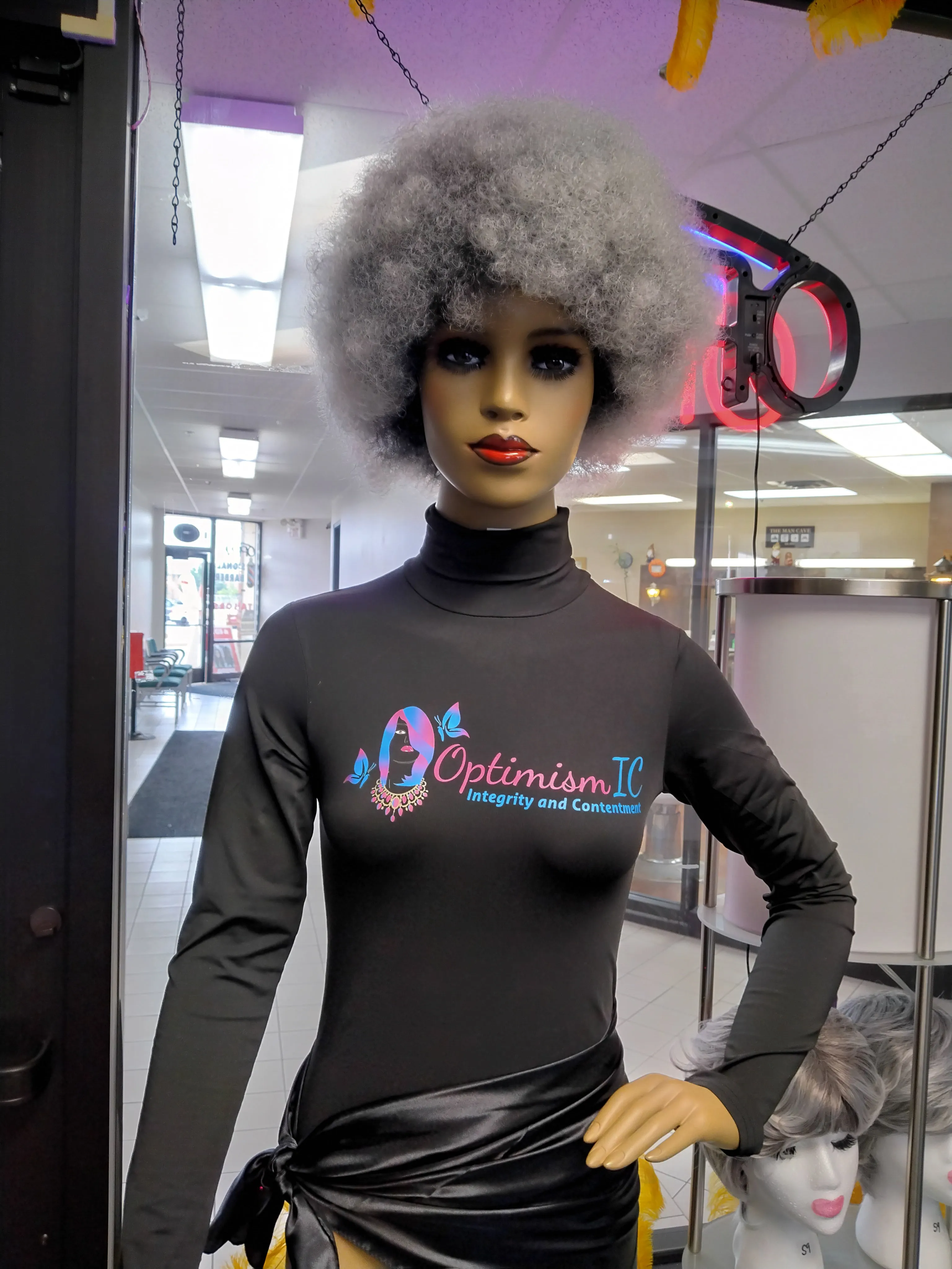 $59 Chayne Gray Synthetic glueless Afro Wigs Optimismic Wigs and Gifts
