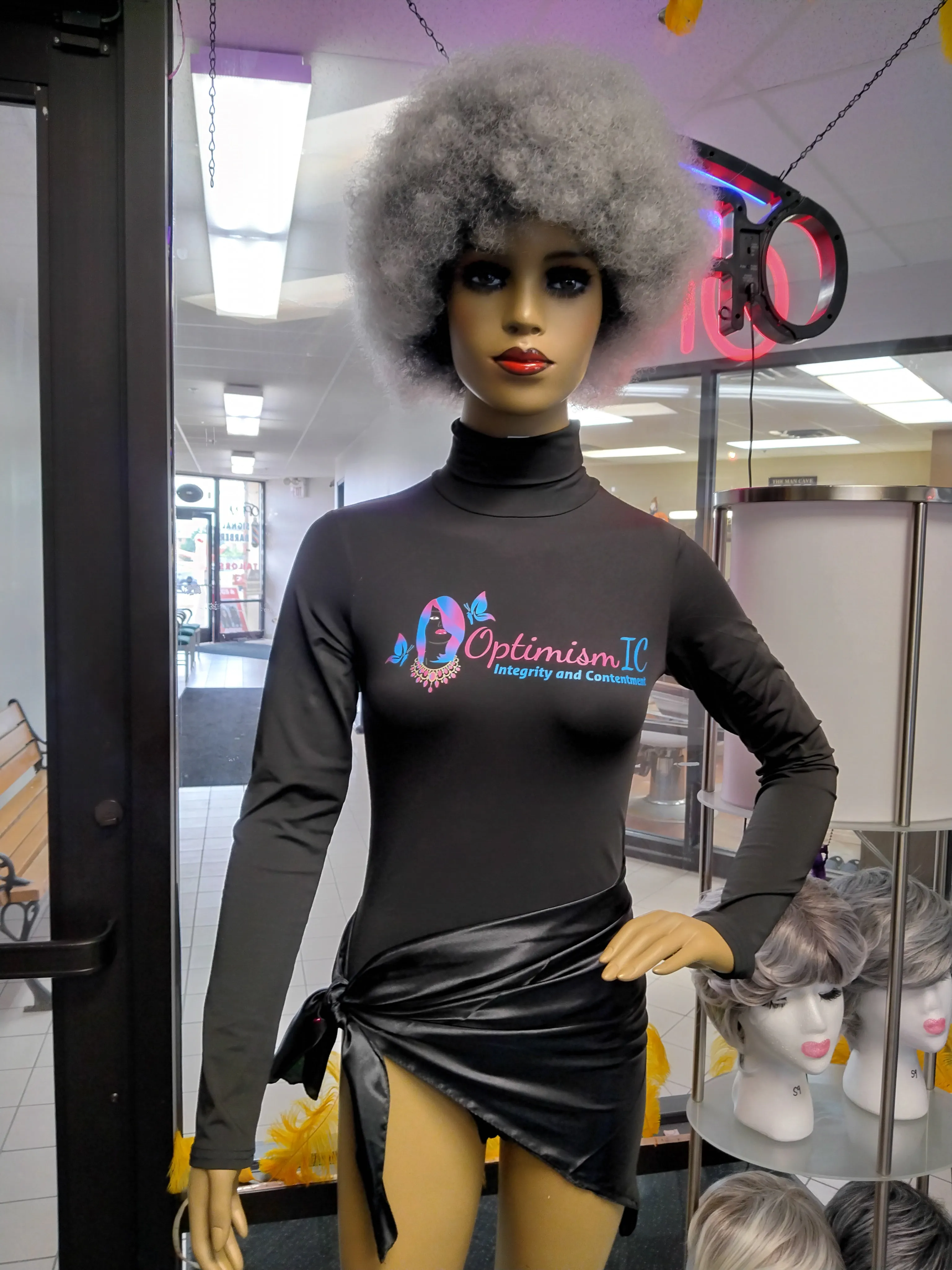 $59 Chayne Gray Synthetic glueless Afro Wigs Optimismic Wigs and Gifts