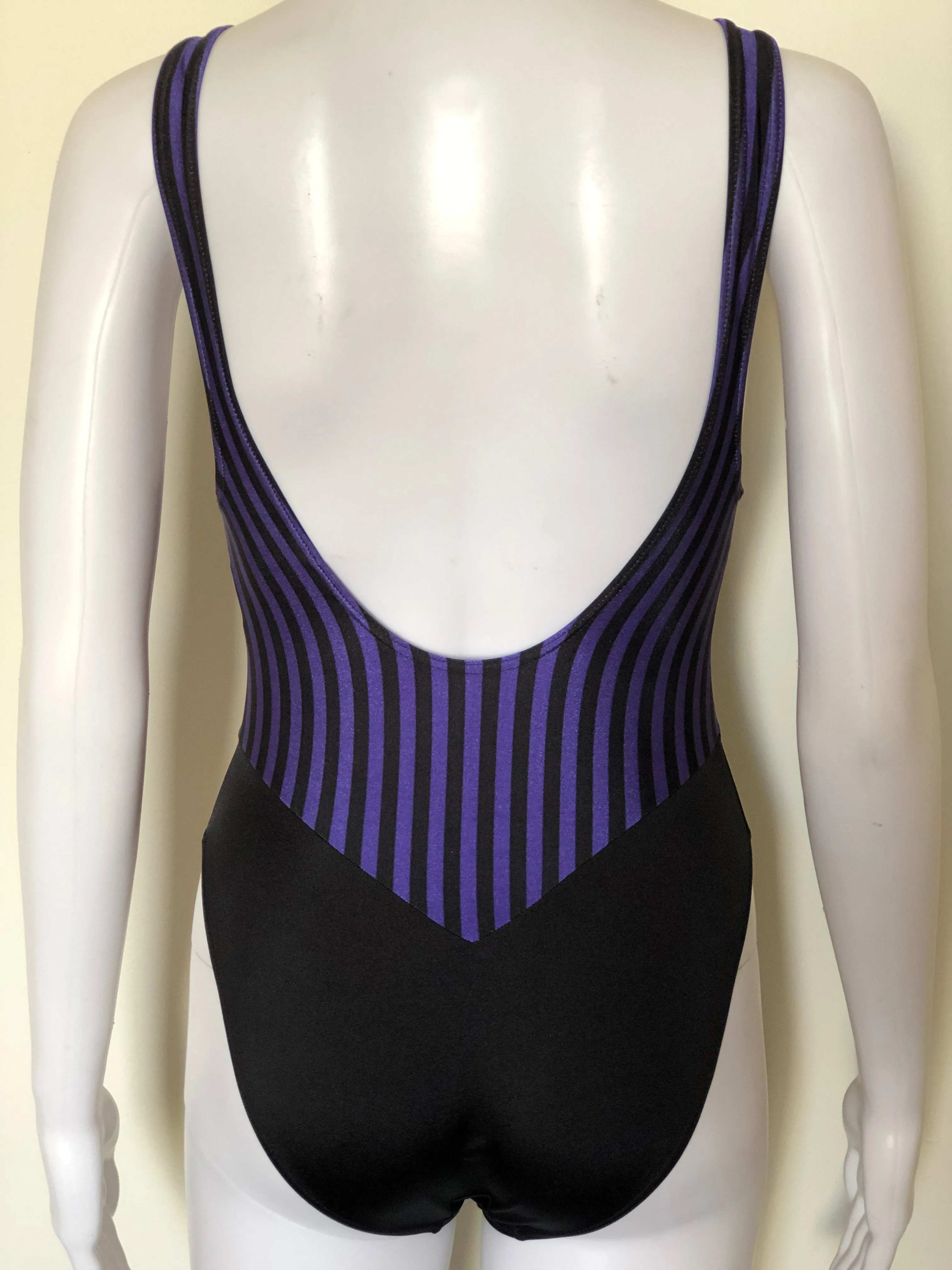 80's Puma Stripe Aerobic Swimsuit