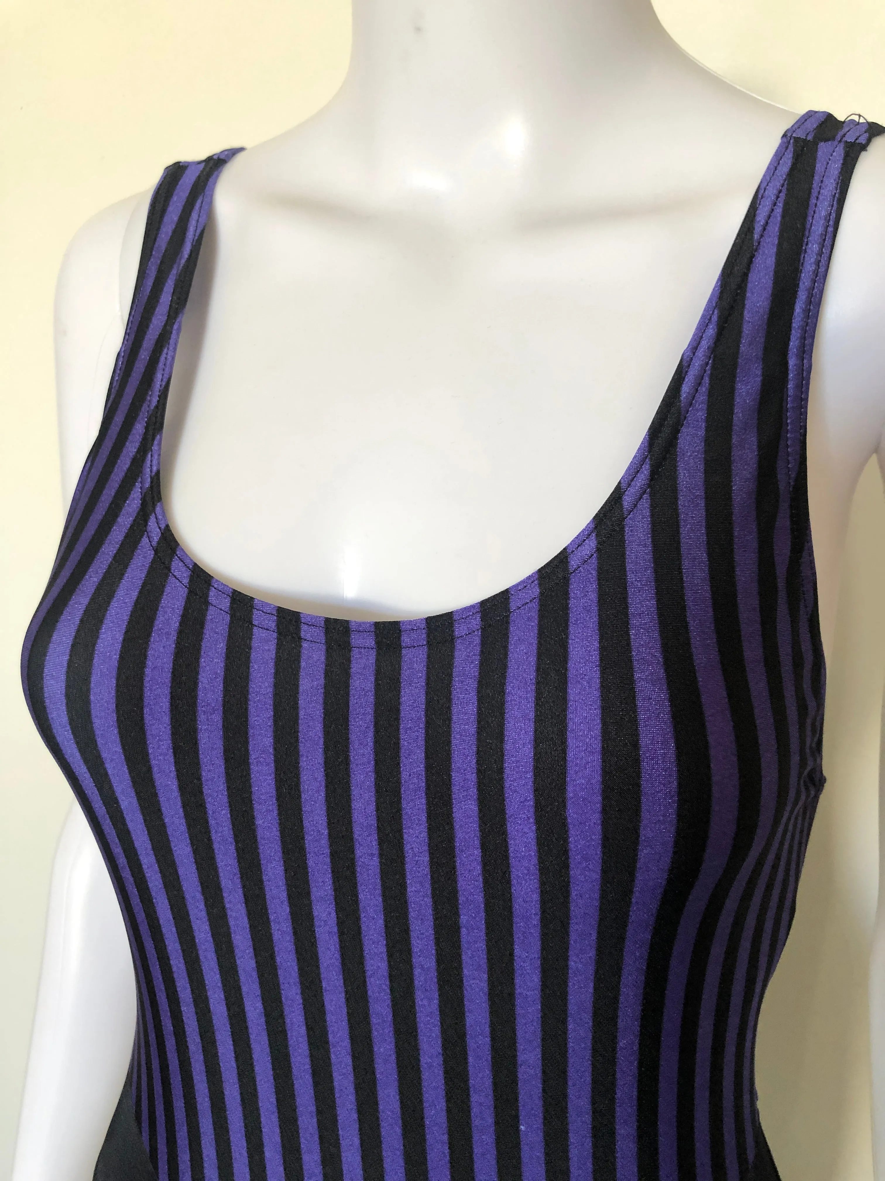 80's Puma Stripe Aerobic Swimsuit