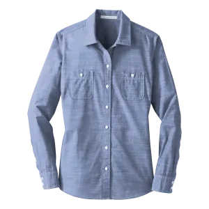 A1932W Ladies Slub Chambray Shirt