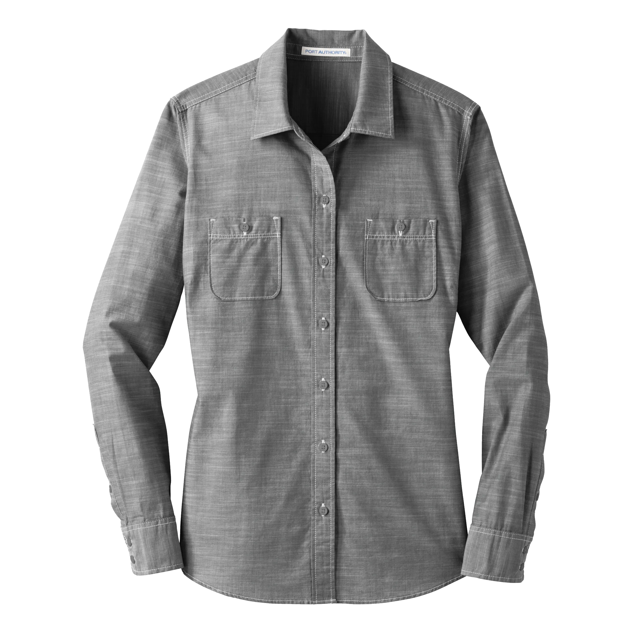 A1932W Ladies Slub Chambray Shirt