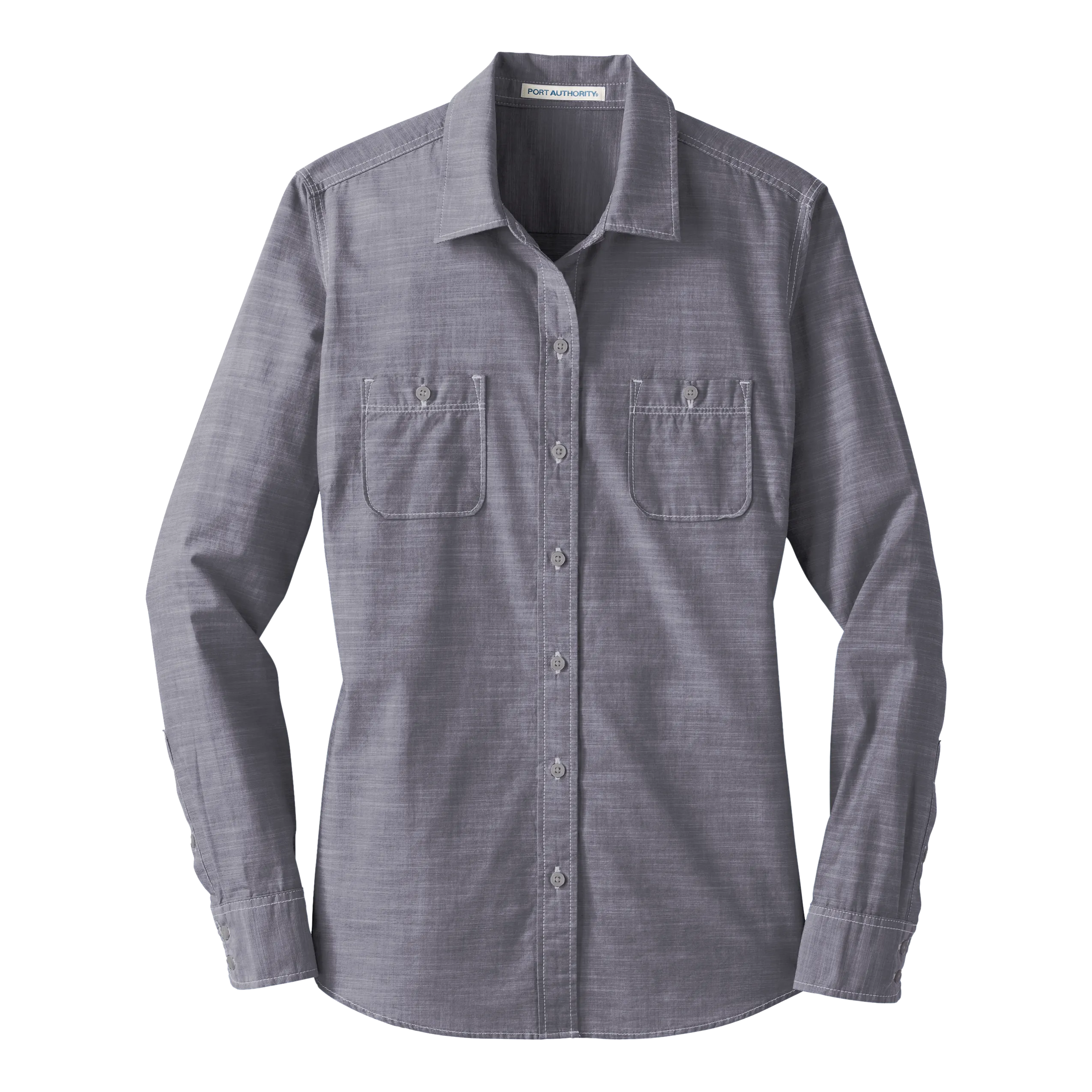 A1932W Ladies Slub Chambray Shirt