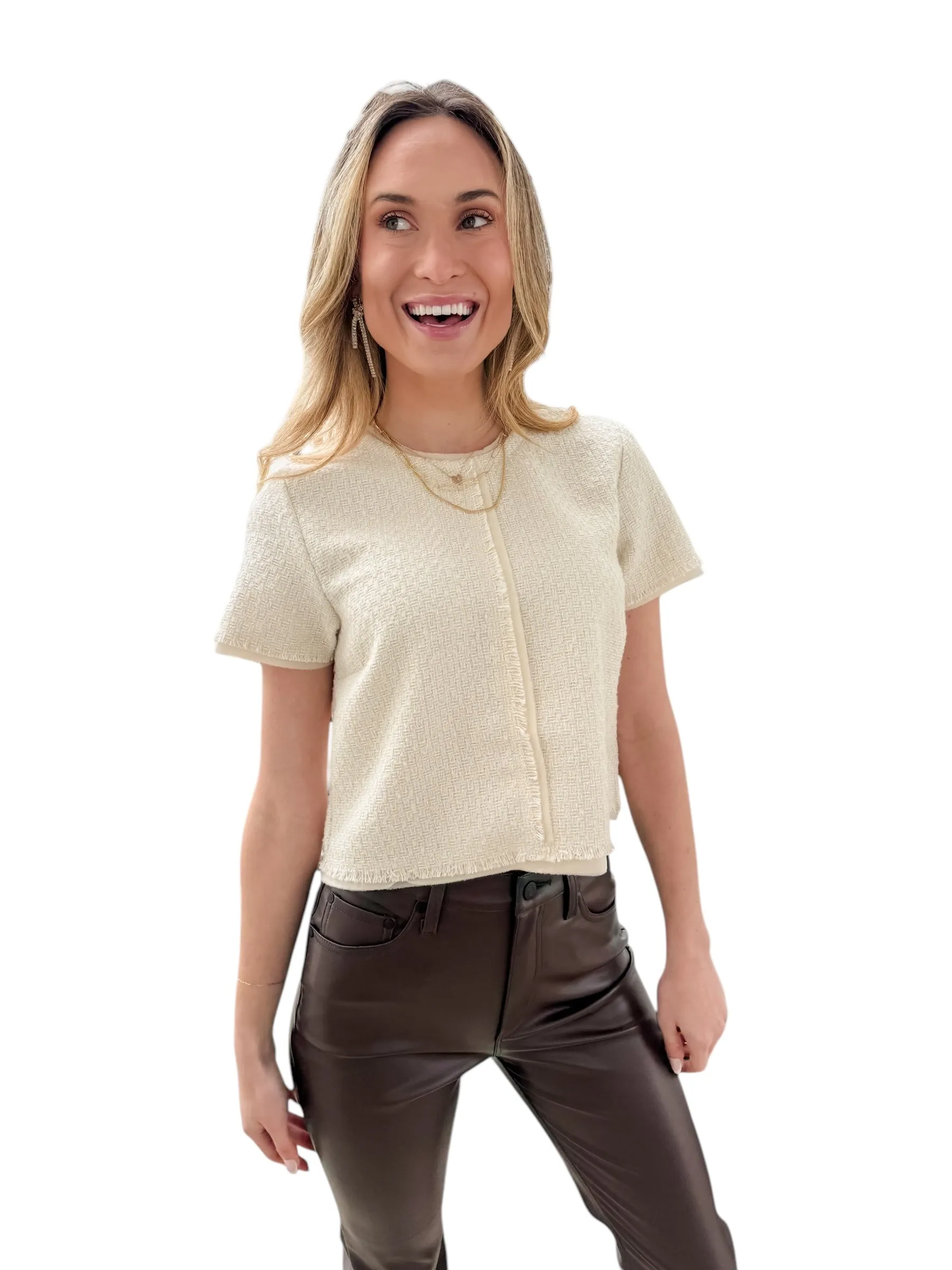 Addie Tweed Top by Steve Madden