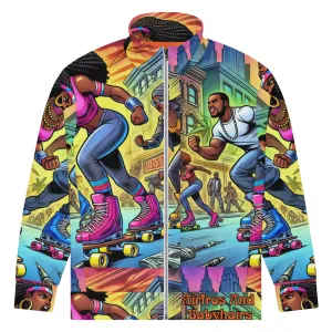 Airfros And Babyhairs Super Heros on Skates Pink Track Jacket