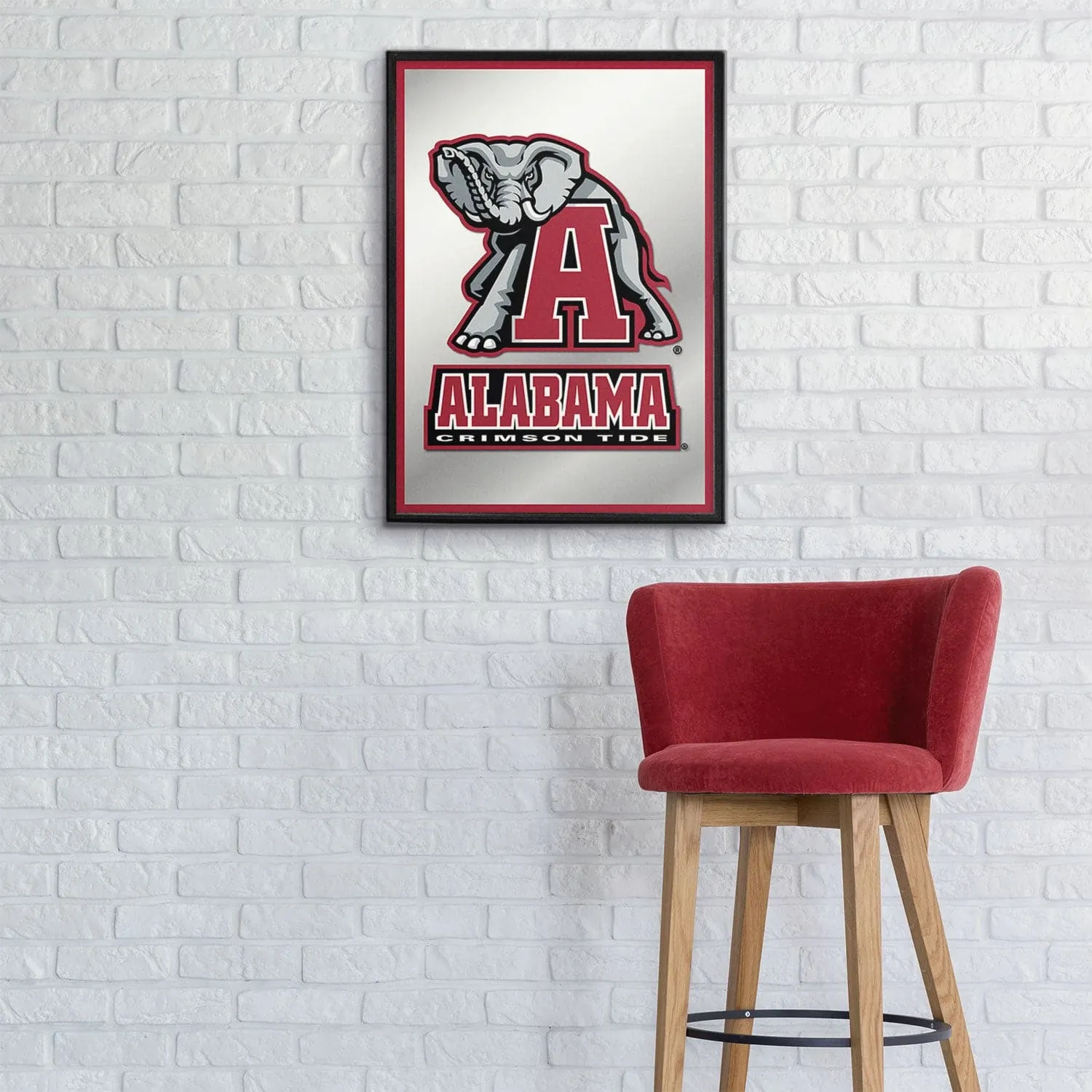Alabama Crimson Tide: Tide - Framed Mirrored Wall Sign
