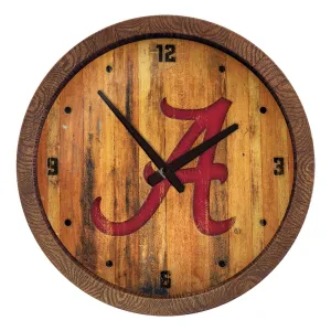 Alabama Crimson Tide: Weathered "Faux" Barrel Top Wall Clock