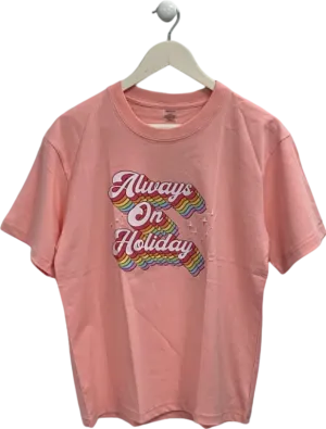 Always on Holiday Pink Graphic T-Shirt S