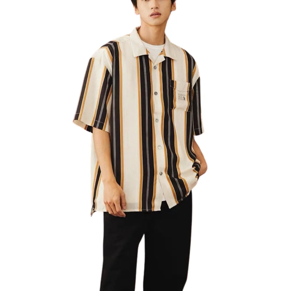American Vintage Stripe Short Sleeve Shirt