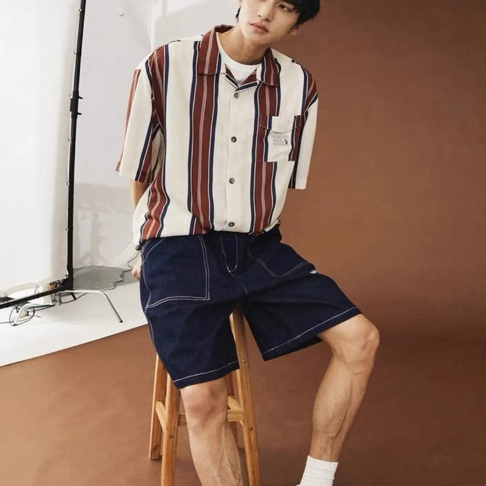 American Vintage Stripe Short Sleeve Shirt