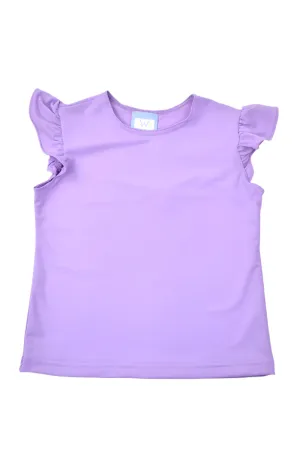 Angel Sleeve Athleisure Tee - Lavender