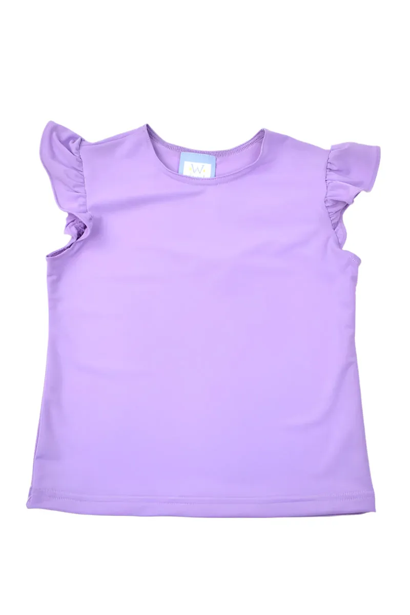 Angel Sleeve Athleisure Tee - Lavender