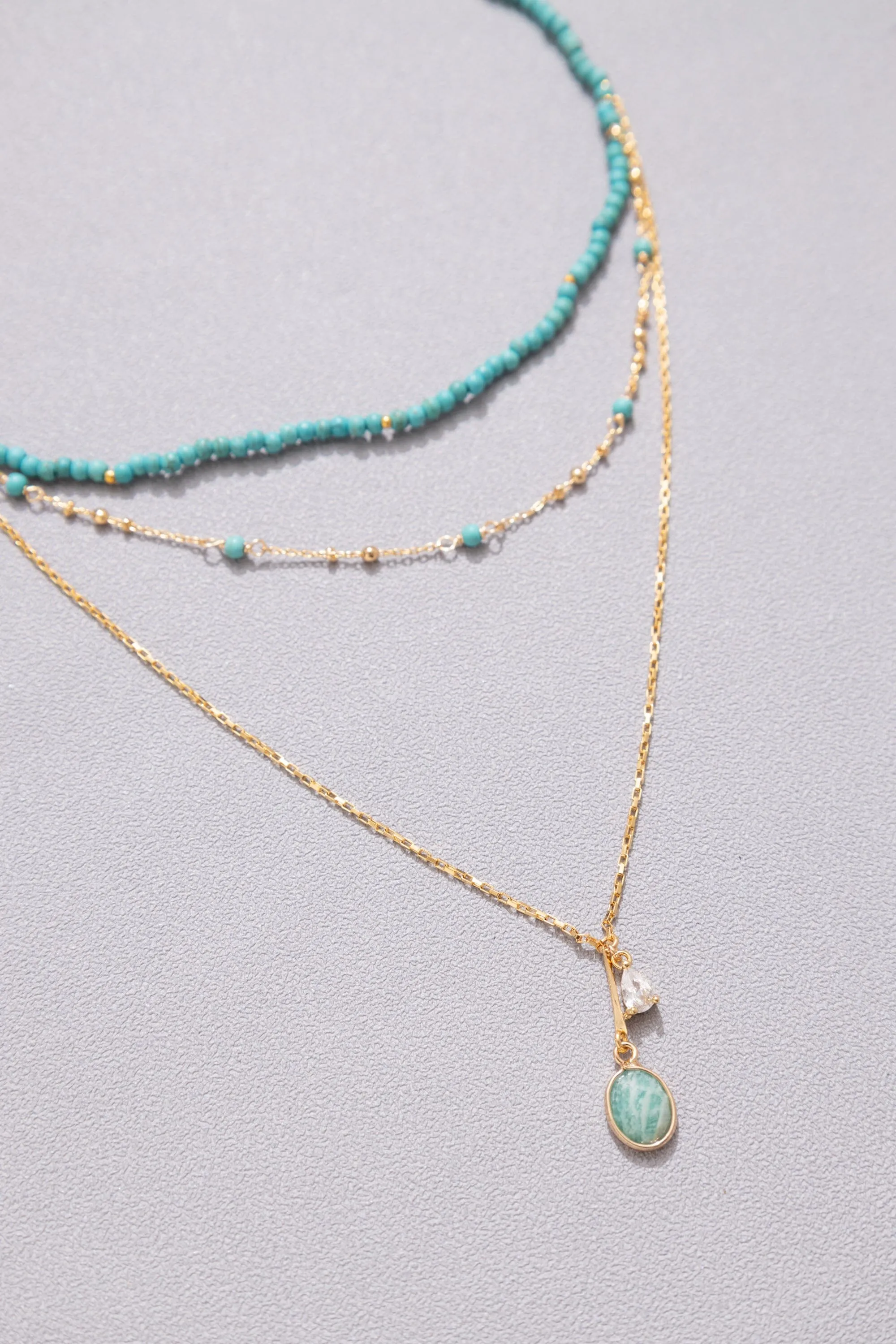 Aqua Tri-Layer Pendant